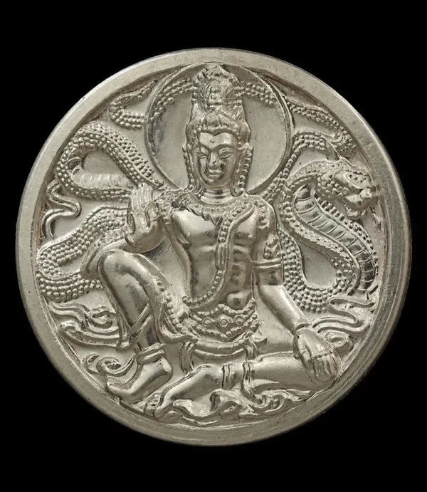 เหรียญ จตุคาม รุ่นโคตรเศรษฐี วัดโพธิ์แก้วประสิทธิ์ จ.นครศรึธรรมราช เนื้ออัลปาก้าชุบนิเกิ้ล ปี 2549