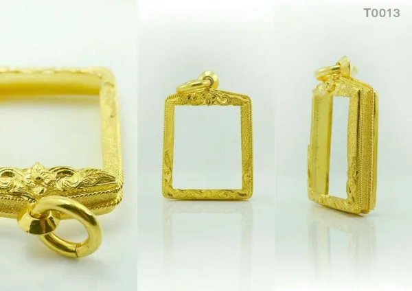 กรอบติดลวดติดลายฉลุดอกเกสร ลวดเกลียว2เส้น แกะทรายทั้งองค์