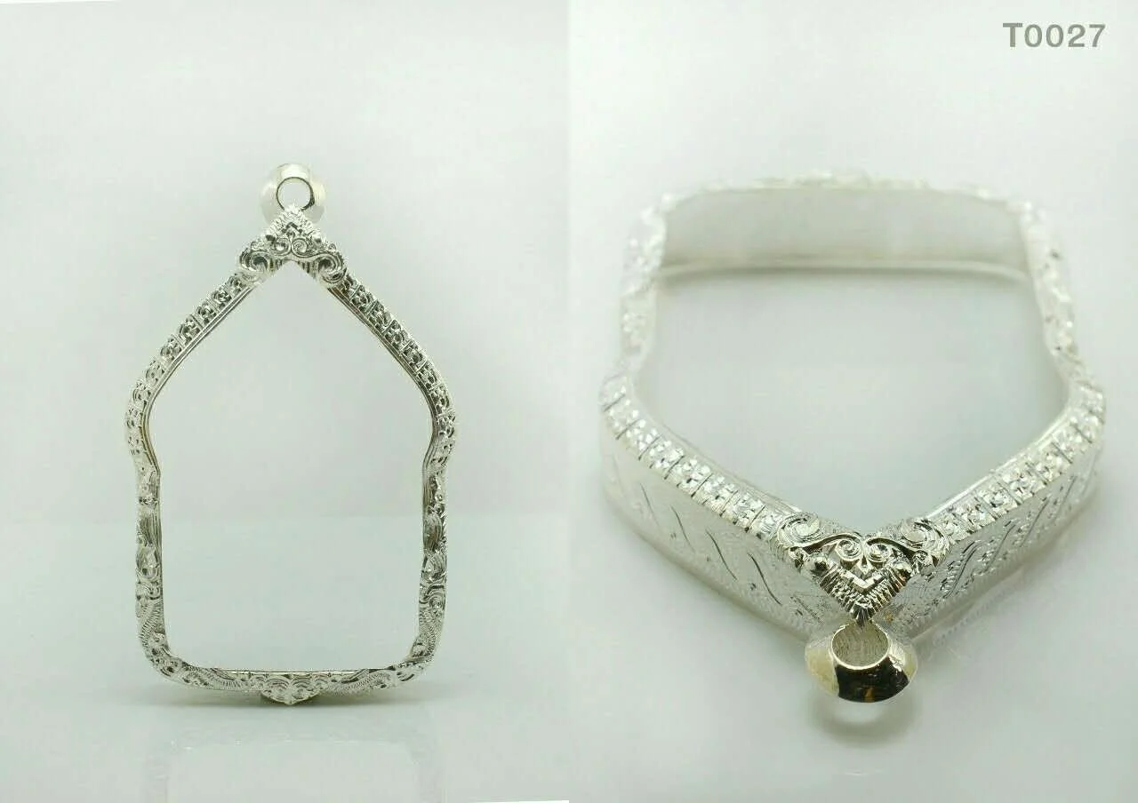 กรอบเงินงานมือติดซุ้มบนล่างลายไทยทั้งองค์  - T0027