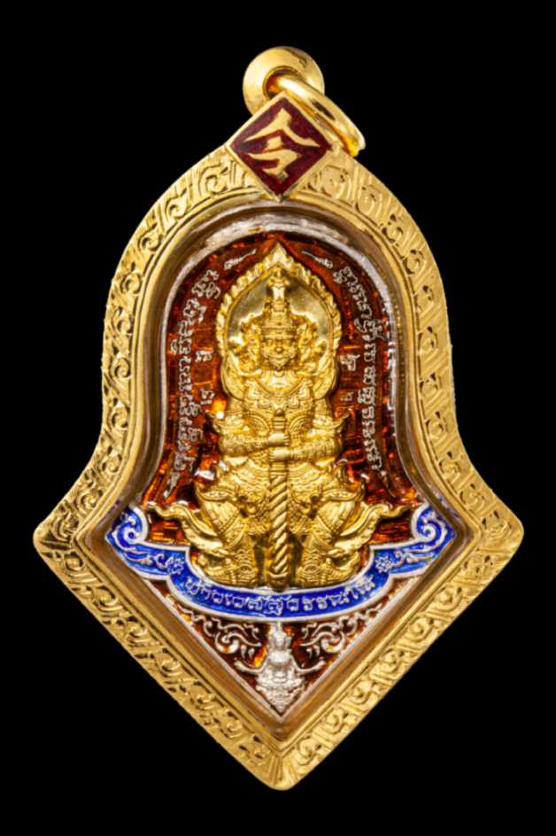 กรอบทองหน้าโอธรรมดาลายแข้งสิงห์ ยอดยิงเลเซอร์ตัวหนังสือลงยา - T0350 (ภาพ 2)