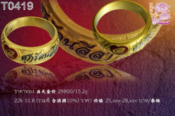 แหวนนามสกุล หัวใจลงยา หนังสือลงยานูน สีตามระบุ ข้างลายไทย