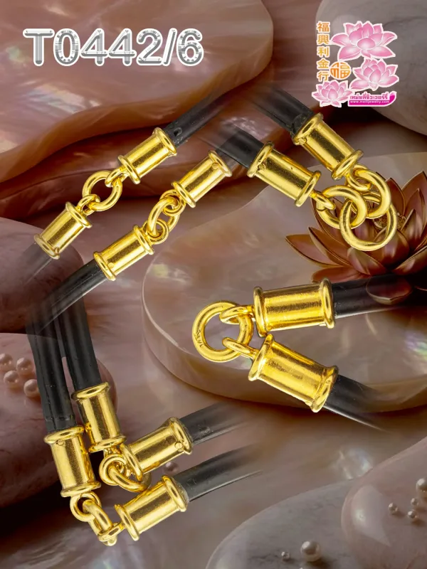 สร้อยพระใส่พระ 6 องค์ ป้องคู่ใส่กรอบพระ 3 หู - T0442/6