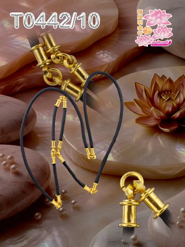 สร้อยพระใส่พระ 10 องค์ ป้องคู่ใส่กรอบพระ 3 หู - T0442/10